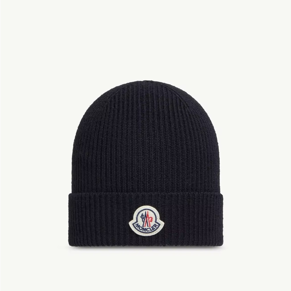 Moncler Wool Unisex Beanie in Black New with Tags!